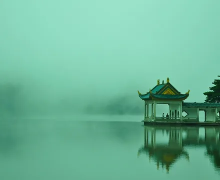 Tianyi Pavilion and Moon Lake