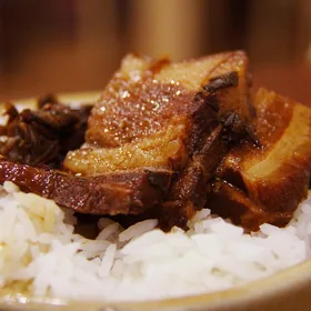 Pork Chop with Rice Cake
